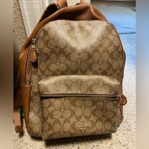 Coach leather backpack